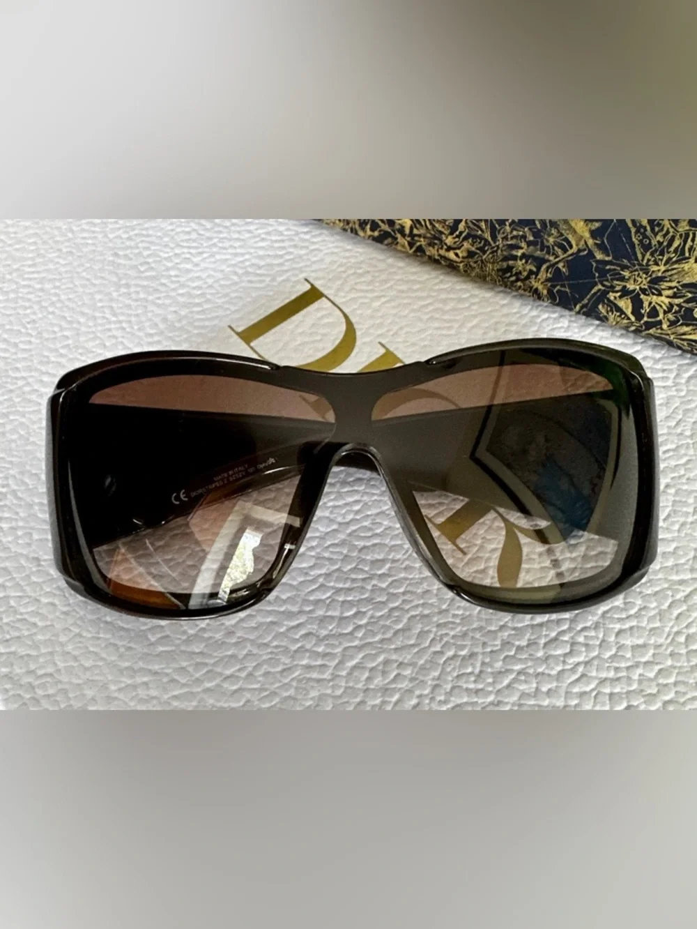 VTG Christian Dior "Diorstripes" 2 Wraparound Sunglasses - Picture 6 of 8
